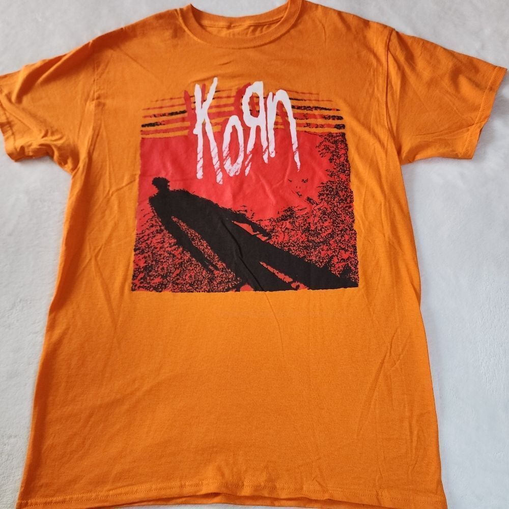 Korn Shadow Man Orange Tshirt With Graphics Size Medium New Without Tags